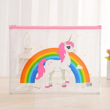 

24 pcs/lot Unicorn Rainbow A5 File Bag Document Bag File Folder Stationery Filing Production