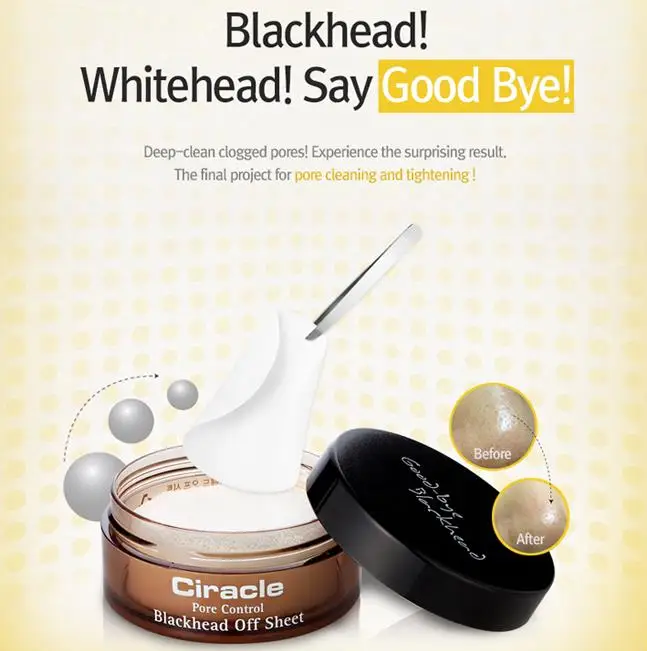 Корея косметический CIRACLE Blackhead от простыни 35 шт. пор управление маска для лица Уход за лицом кожного сала акне угрей Remover маска для носа