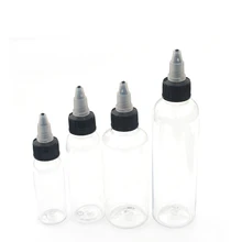 2 шт 30 мл 60 мл 100 мл 120 мл ПЭТ бутылочка для тату-чернил пластиковая бутылка для жидкости с откручивающимися колпачками бутылочки-капельницы