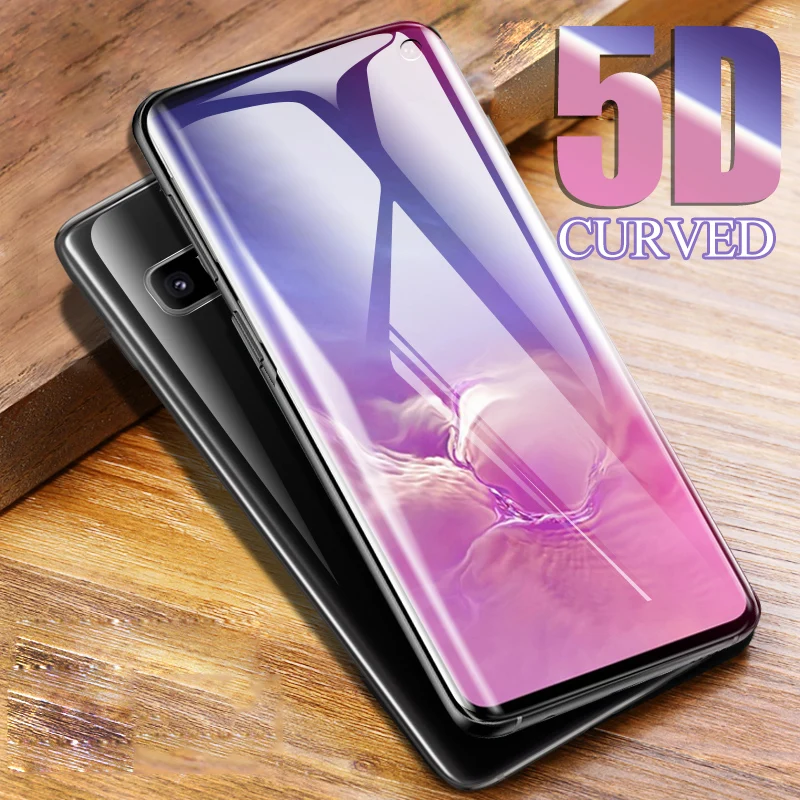 

5D Full Curved Protective Glass For samsung s10 5G Tempered Glas on the For galaxy s9 s8 Plus s10E s7 s6 Edge note 9 8 s 10 Film