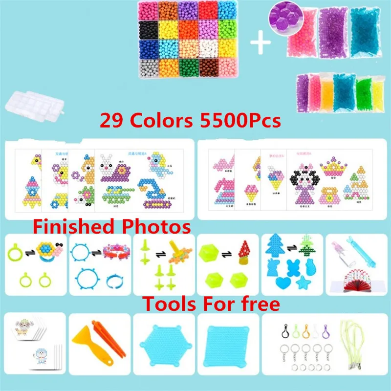 

42 Colors DIY Magic Aqua beads Puzzle Water Spray Educational Aqua Beads Handmade Toys for Children Education Tool Free