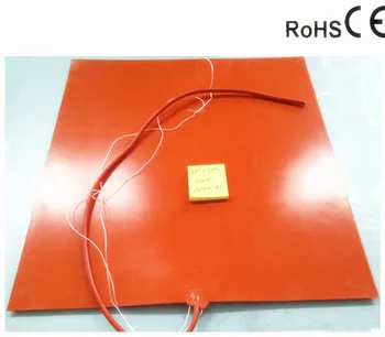 

600*600*1.5mm Heat Hot Pad for 3D Printer 110vAC 1000w Flexible Silicone Rubber Heater 100k thermistor 1000mm lead wire