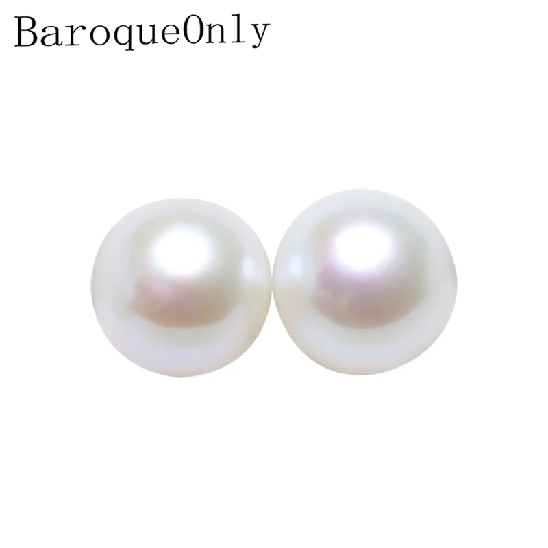 

AAAAA freshwater natural pearl round beads White bright color for diy drop earring stud earring jewelry 6-7mm super cheap BYI