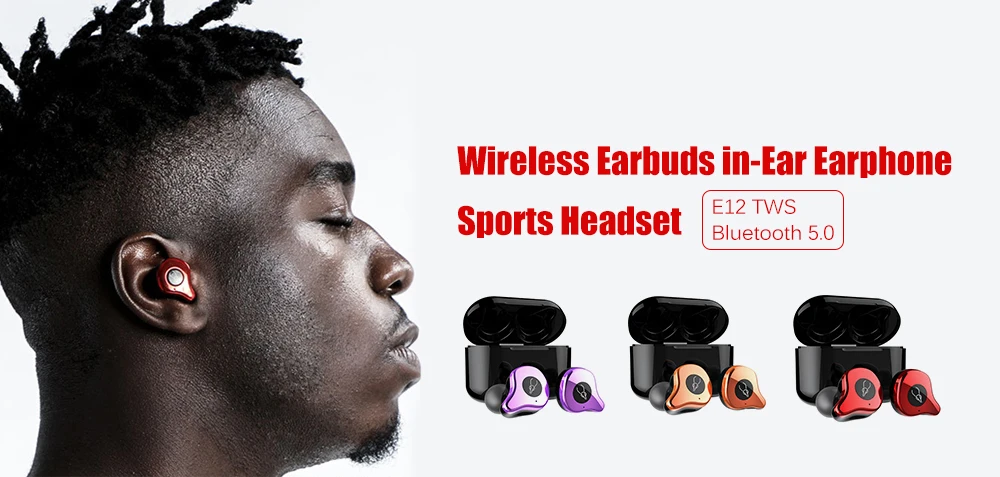 Sabbat E12 TWS Bluetooth Headset 5.0 Binaural Stereo In-ear Mini Wireless Earbuds with Charging Compartment