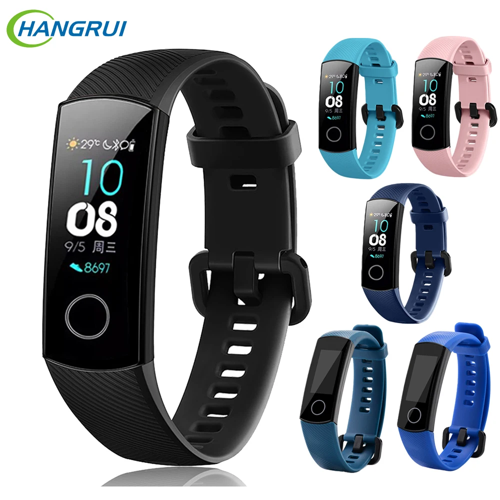 Силиконовый ремешок на запястье для Huawei Honor Band 4 5 Смарт браслет сменный часов