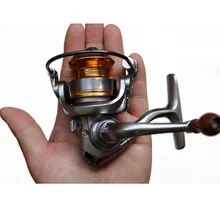 Для ловли ящериц 6 подшипников мини в ладони 5,2: 1 соотношение нейлон 66+ стекловолокно материал мини для подледной рыбалки, рок и приманка Рыболовная катушка