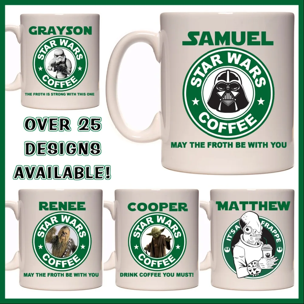 Personalized Name Star Wars Mugs Coffee Ceramic Tea Travel Star Wars Mugs Coffee Ceramic Tea