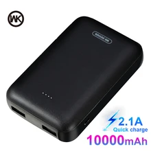 Semana 2.1A Mini Delgado banco de potencia 10000 mAh 18650 Powerbank Mini Poverbank fuente de alimentación de batería externa accesorios del teléfono para Xiaomi