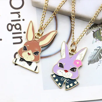 

12pcs/lot Korea Cartoon Alice Rabbit Bunny Necklace Hanging Accessories Kids Birthday Festival Party Take home Favors