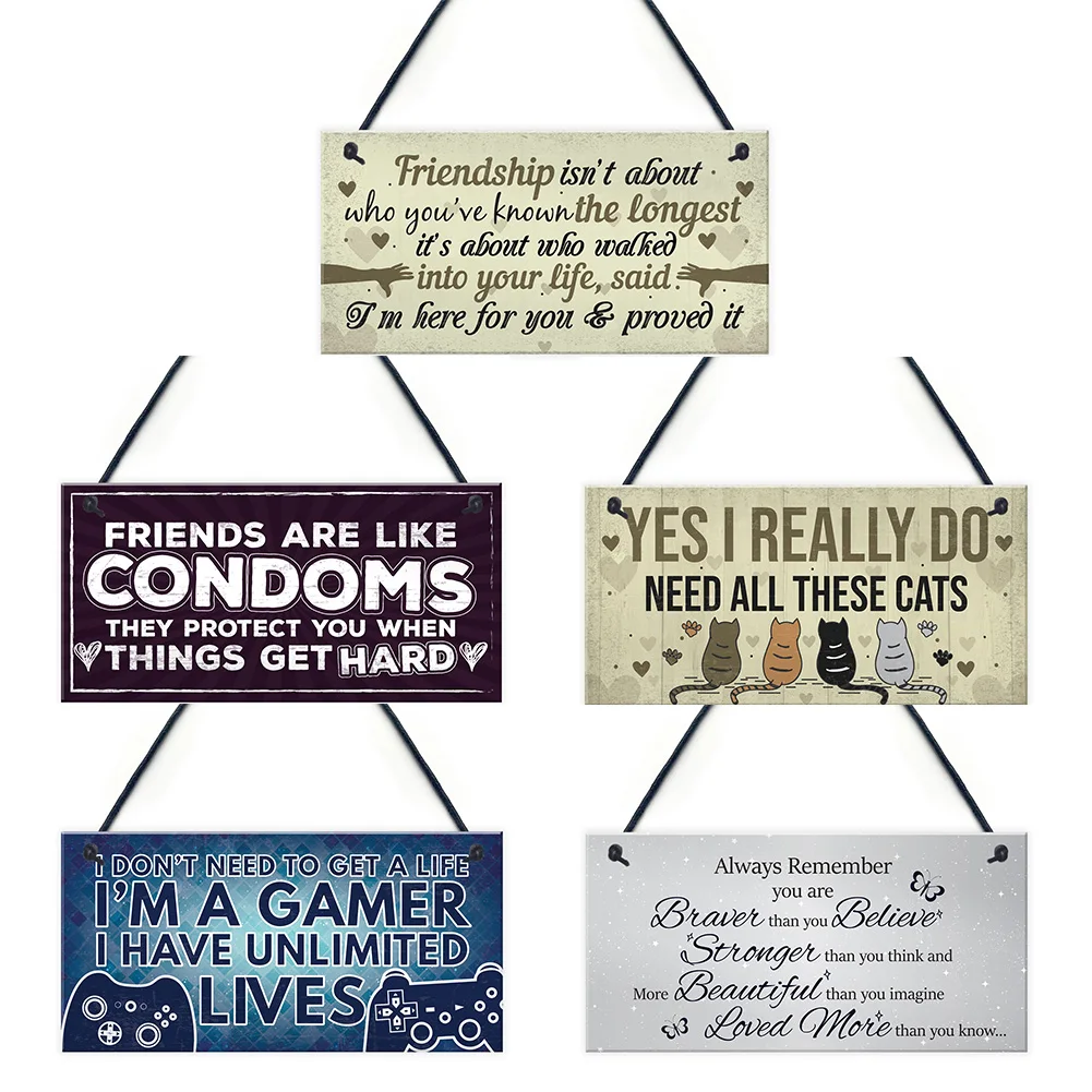 Настенные таблички семейное ремесло шикарные знаки дружбы деревянная винтажная