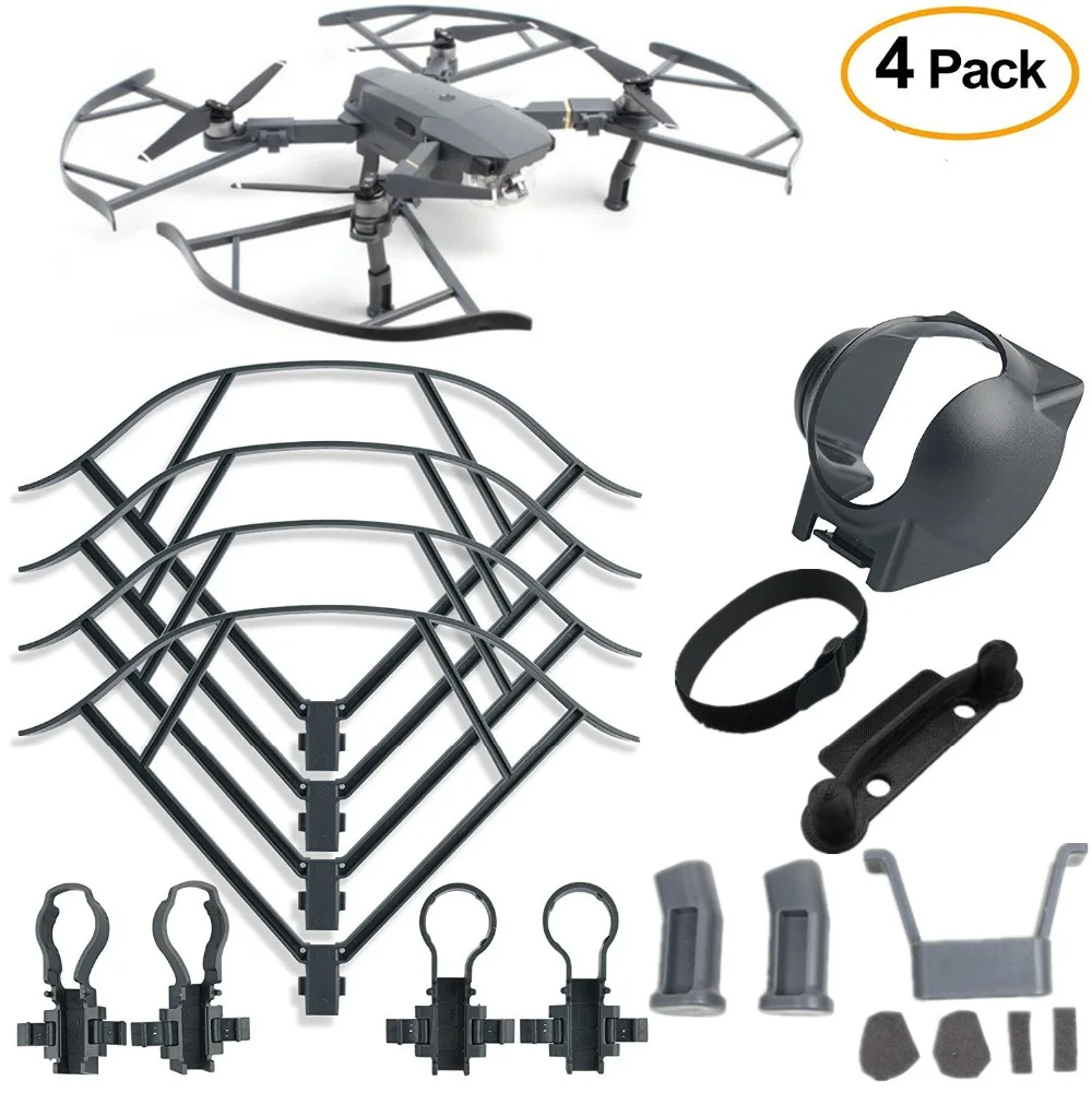 

4Pcs Protection Accessories Kits Landing Gear+Lens Hood Gimbal Guard+Propeller Guard+Joystick protector for DJI Mavic Pro