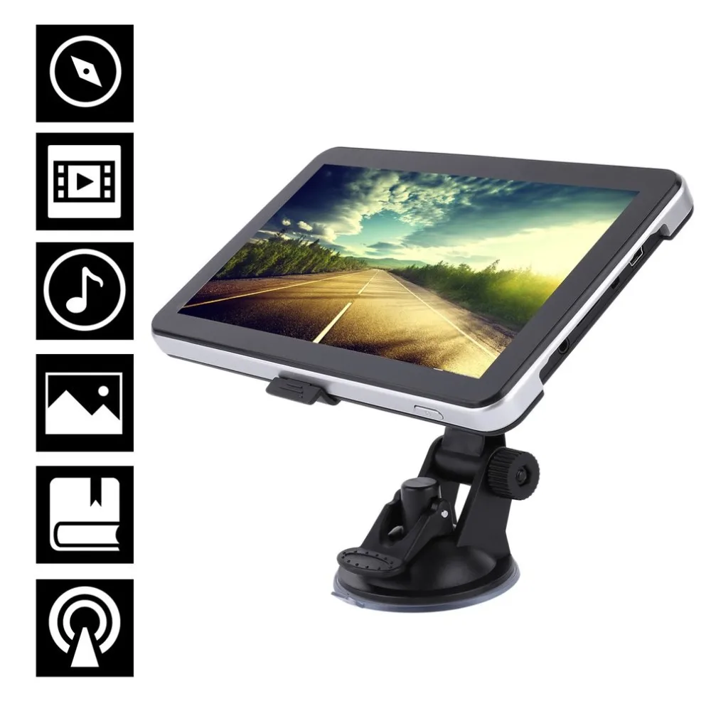 

7 Inch Bluetooth Car GPS Navigation Built-in Aerial Support Different Languages Touchscreen 3D Map View Automobile Navigation