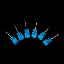 6 шт Керамическая пилка для ногтей сверла инструменты для машинка для дизайна ногтей точильный камень с головкой случайный цвет ногтей искусство