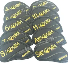 Новинка HONMA Golf головной убор ПУ утюги для гольфа крышка головки 4-11 S унисекс черный или красный клубный головной убор Cooyute