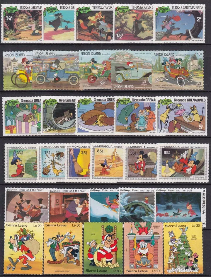 Красивые комиксы Catroo Post, 100 шт./лот, специальные и юбилейные средние и большие новые почтовые марки для сбора