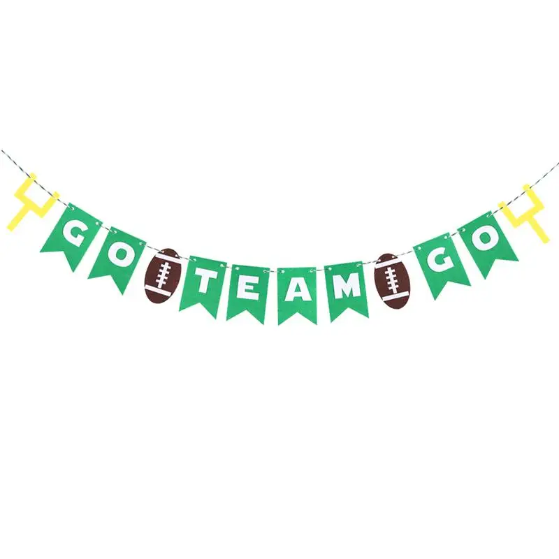 3 Meters Go Team Go Football Party Banners Rugger Bunting Garland