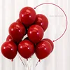 10 inch matt heart shaped pomegranate red latex balloon 5 pack double balloon wedding lover proposal wedding party decoration ► Photo 3/6