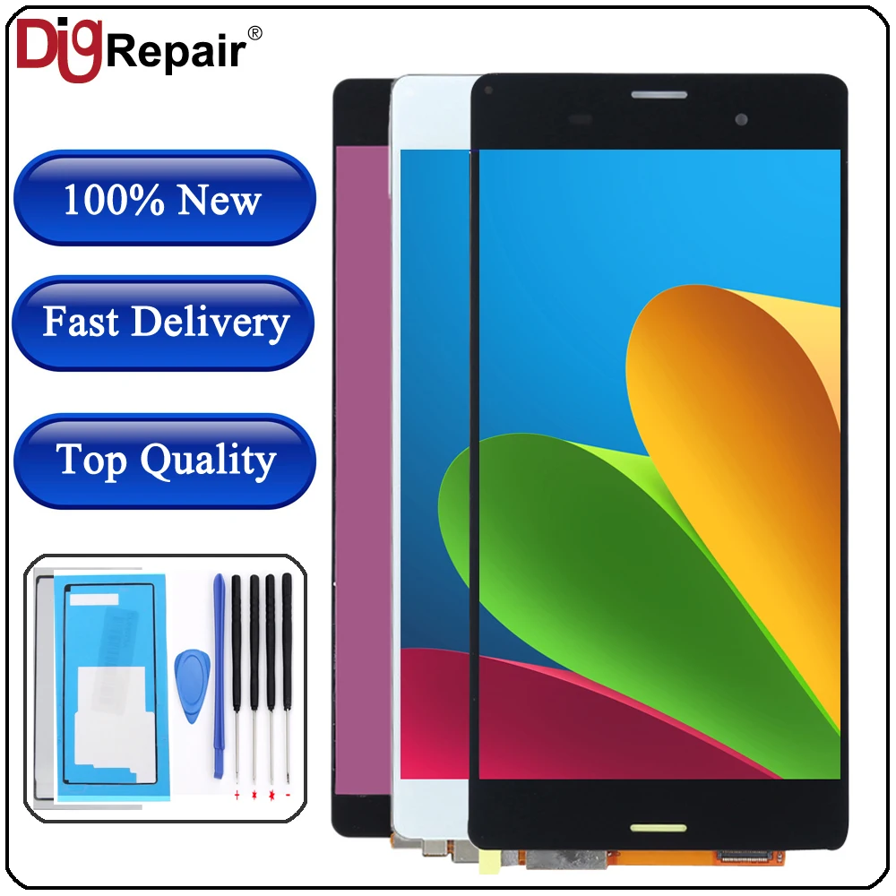 

D6603 lcd 5.2" For Sony Xperia Z3 lcd L55t D6603 D6643 D6653 Display touch screen digitizer Z3 LCD For xperia z3 display Black