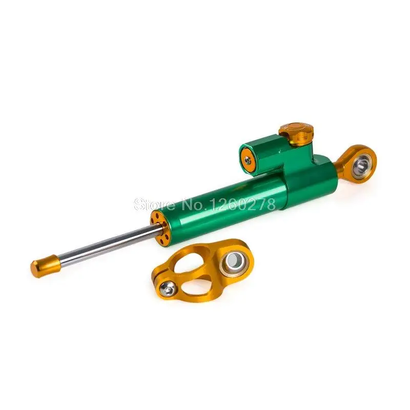 Green Steering Stabilizer Damper For Kawasaki Ninja 250R ZX6R ZX10R