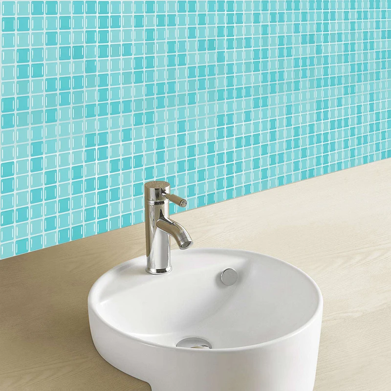 

10pcs/lot 3D Stereoscopic Tile Brick Stickers Waterproof Mosaic Wallpaper For Bathroom Kitchen Renovation Home DIY Improvement