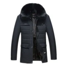 Повседневная зимняя куртка Мужская парка плюс бархатная Толстая ватная теплая шерстяная подкладка для мужчин среднего возраста s Зимняя Куртка s и пальто FYY119