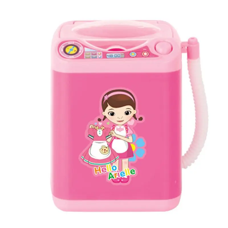 Mini Electric Washing Machine Dollhouse Toy Very Useful Wash Makeup Brush PTT