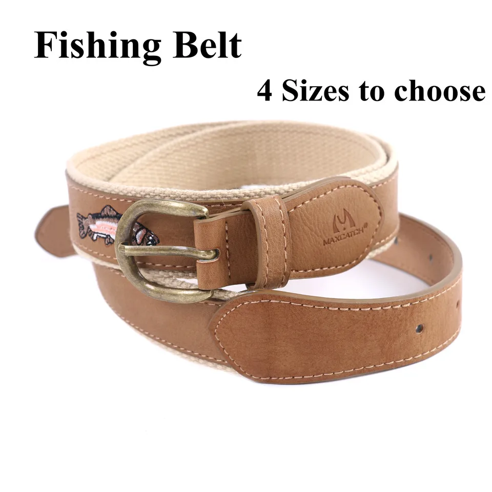 Maximumcatch Leather&nylon Trout Fish Belt 4 Sizes Fisherman Angler