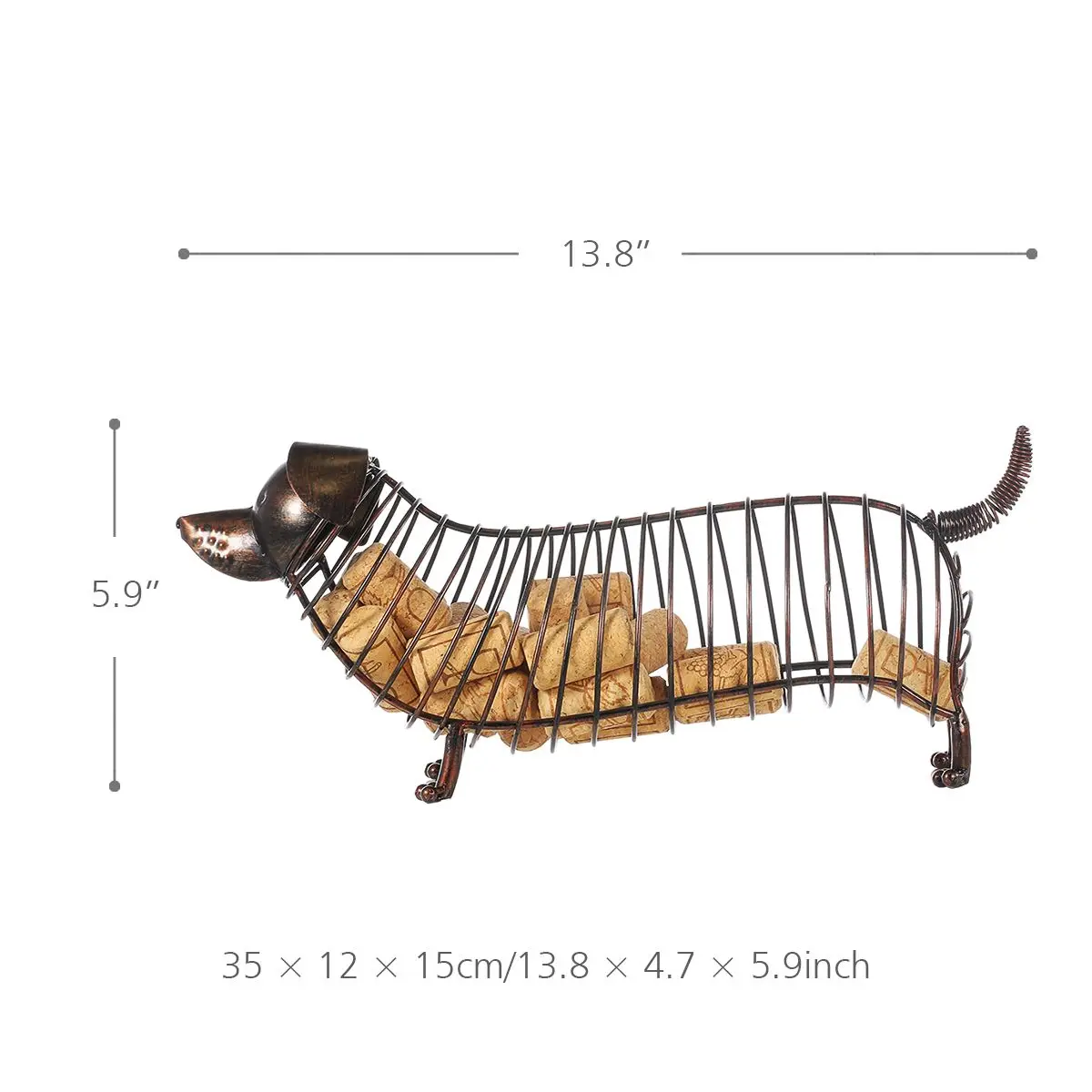 Dachshund Wine Bottle Cork Container Decor