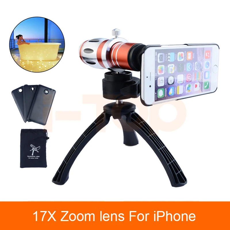 Mobile Camera Lenses Kit 17x Optical Zoom Lentes Telephoto Telescope