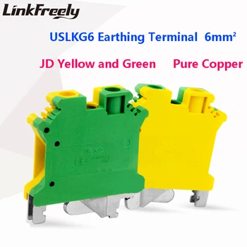 

USLKG6 50pcs Electrical Wire Screw Earthing Terminal Connector Faston Crimp Terminal Block Set Wire Joint Clamp