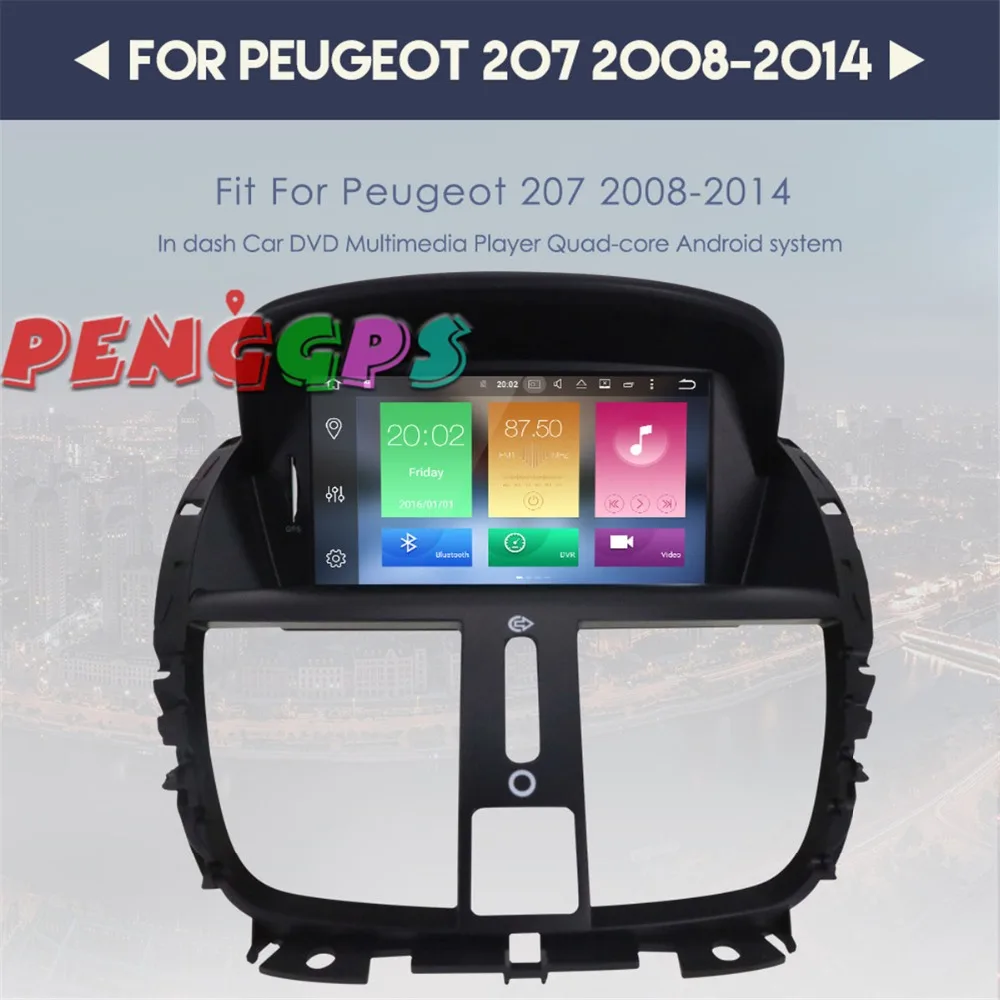 Android 8 0 7 1 автомобилей Радио Стерео gps Navi головного устройства для peugeot 207 2008 2009 2010