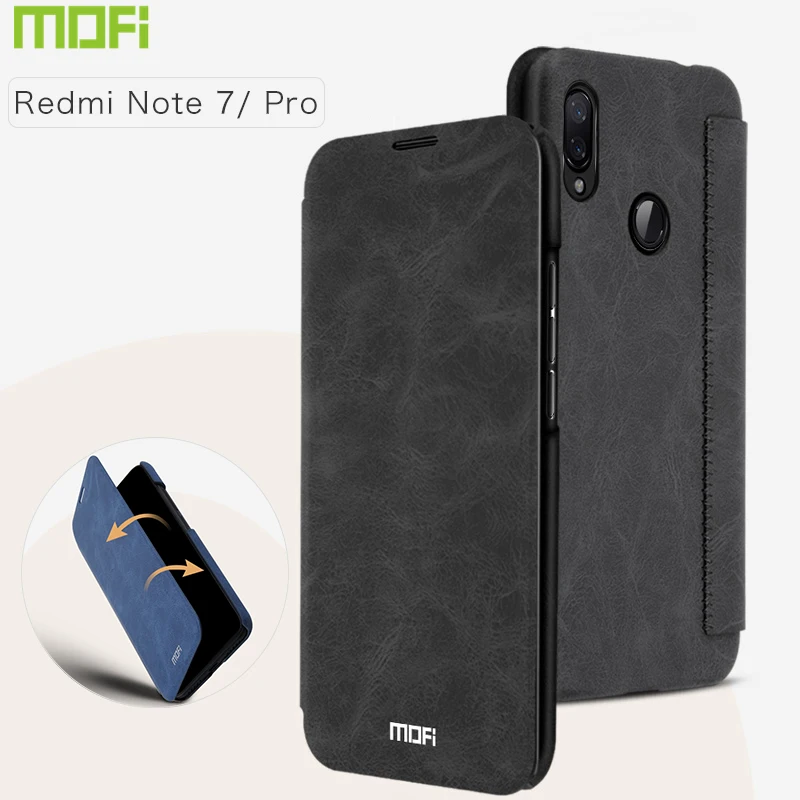 

Redmi Note 7 Pro Case Flip Case Mofi For Xiaomi Redmi Note 7 Leather Cover Card Wallet Wallet Case Card Slot Smooth Hand Feeling
