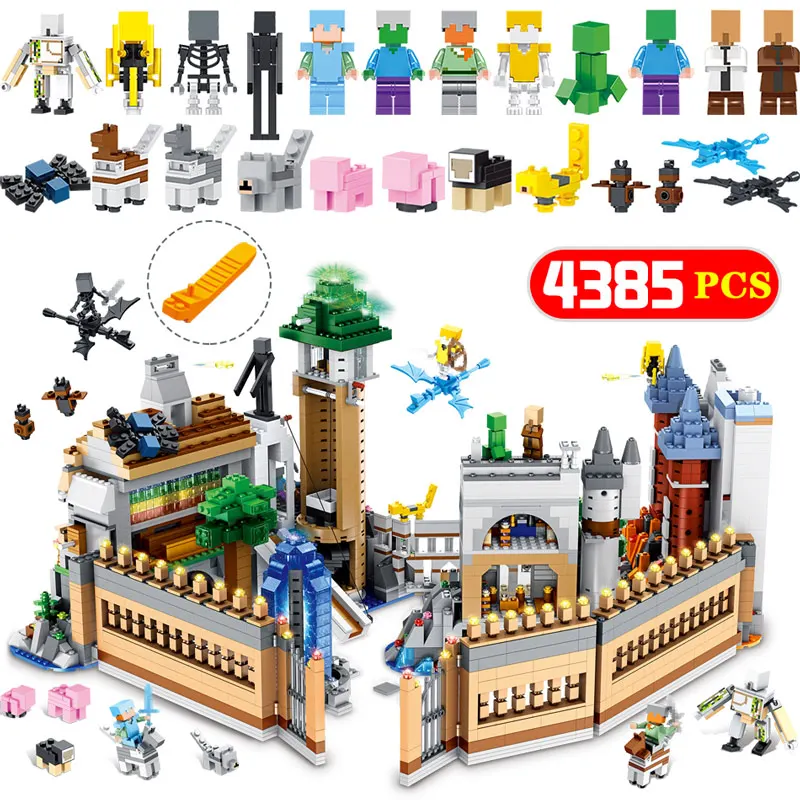 

4385PCS Magical Organ Castle Model Building Blocks Legoing Minecrafted Mini Dragon Aminal Alex Action Figures Bricks Kids Toys