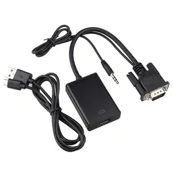 Mayitr 1 шт. VGA на HDMI выход 1080 P HD + USB Аудио Видео ТВ AV HDTV кабель конвертер адаптер для ПК ноутбук компьютер DVD