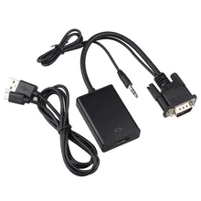 Mayitr 1pc VGA To HDMI Output 1080P HD+USB Audio Video TV AV HDTV Cable Converter Adapter for for PC Laptop Computer DVD nirolle hdmi to vga converter with audio full hd vga to hdmi adapter with video output 1080p hd for pc laptop to hdtv projector