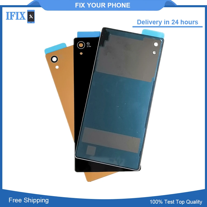 Back Battery Cover For Sony Xperia Z4 E6553 E6533 Rear Glass Door Case Black White Gold | Мобильные телефоны и аксессуары