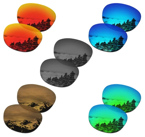 SmartVLT 5 пар поляризованных солнцезащитных очков Сменные линзы для солнцезащитных очков с защелкой-5 цветов - Цвет линз: 5 Pairs