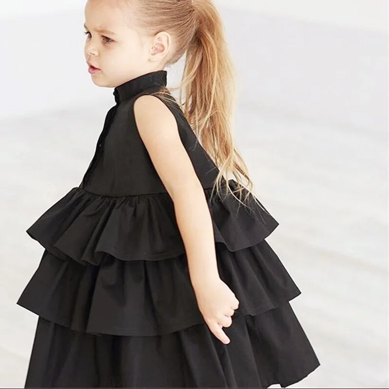2 Toddler Kids Baby Girls Clothes Baby Princess Dress Party Tutu Layer Mini Sleeveless Cake Dresss Vestido Menina