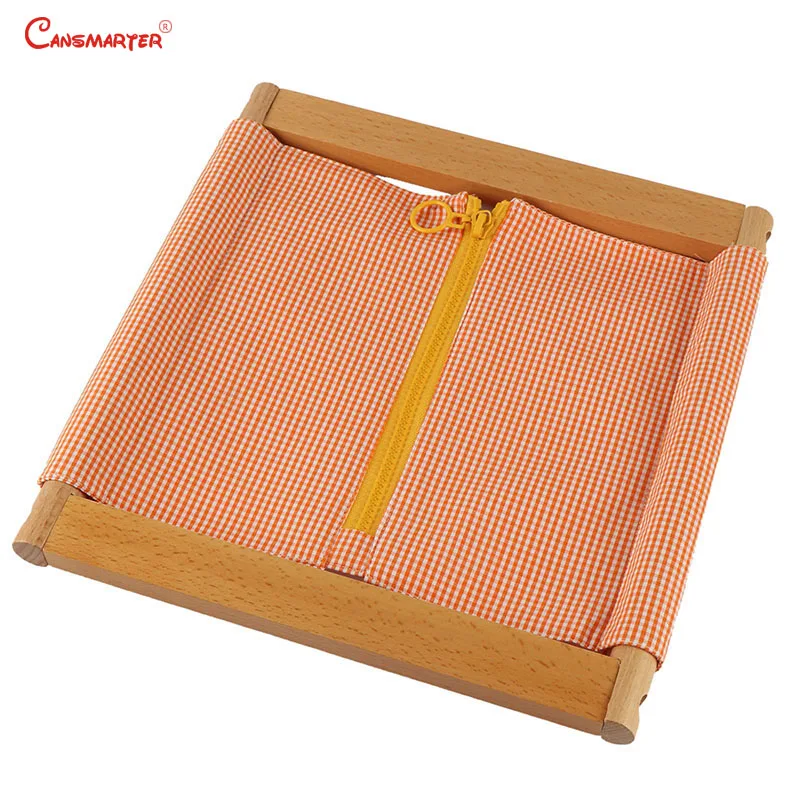  Infant Toddler Dressing Frame Beech Wooden Montessori Toys Boys Buttons Zipper Exercises Baby Box G