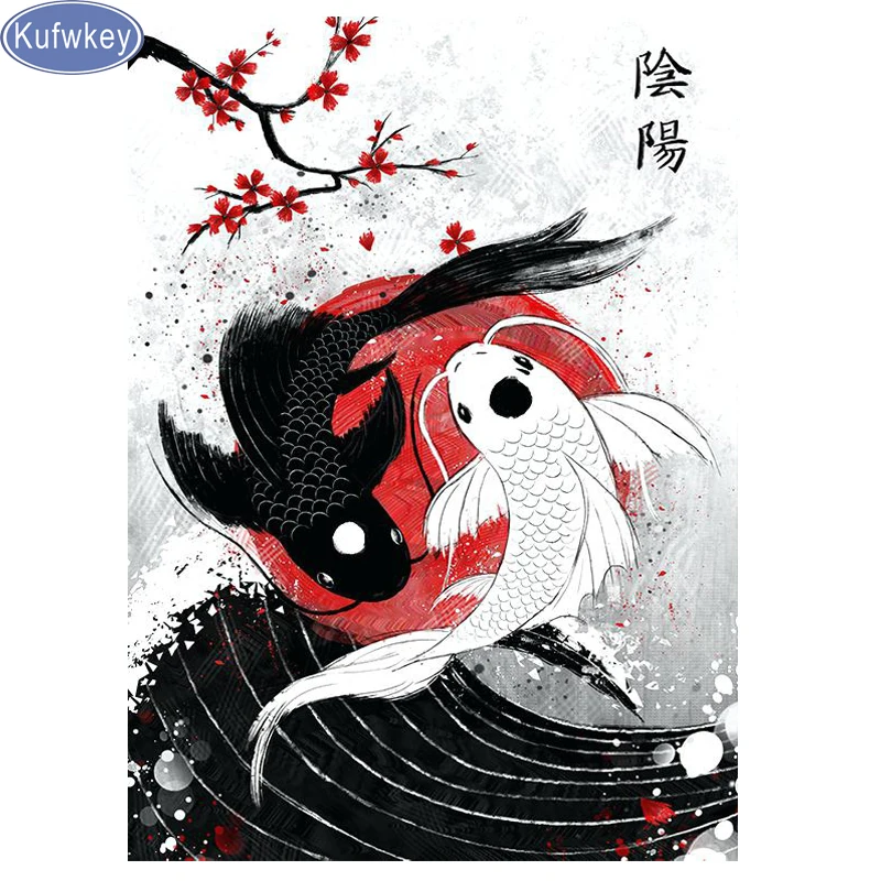 

Full square round,5D,diy,Diamond Painting koi Fish Graph,3d Cross Stitch,Mosaic diamond picture Diamond Embroidery animal decor