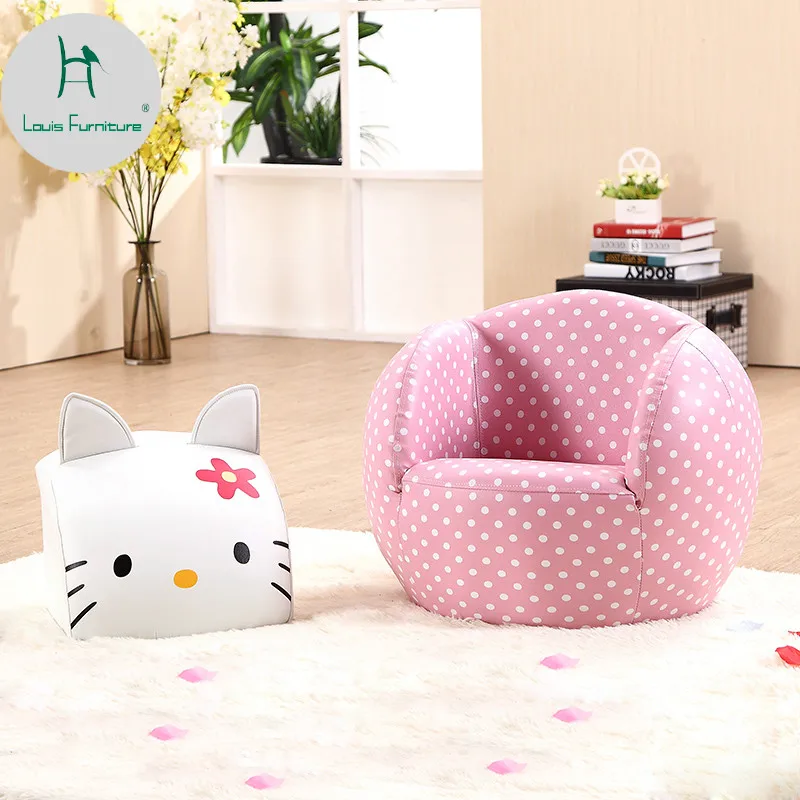 

Louis Fashion Childrens Room Sofa Lovely Pink Brand KT Cat Cartoon Chair Baby Seat Special Price
