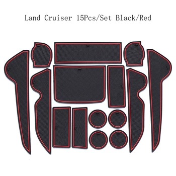 

Rubber Door Mat Anti-Slip Cup Pad Interior Decoration Accessory Styling Gate Slot Pad For Toyota Land Cruiser