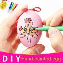 Воды Цвет Pen & яйцо Дети DIY живопись Цвет яйцо игрушка дети ребенок учится Рисунок Игрушки Пластик пасхальные яйца образования игрушки