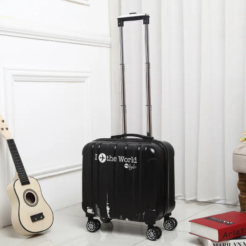 18 дюймовый зеркало чашку Чемодан мультфильм trolleyCase ABS + PCfemale коробка