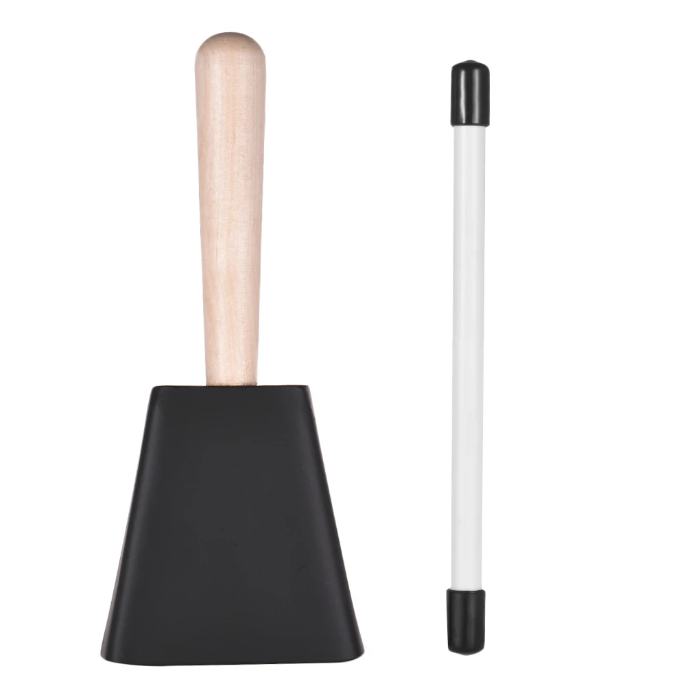 

Professional Metal Cowbell with Wooden Handle Mallet For Percussion Instrument