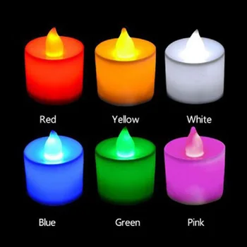 

Hot LED Night light Flameless Electric Candle Battery Operated Party Wedding Flickering Tealight Decor DIY