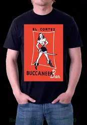 El Cortez казино старый Лас Вегас Buccaneer бар Футболка чернилами для печати S M L XL XXL XXXL мужской дизайн