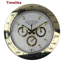 1Piece Luxury Metal Watch Shape Wall Clocks with Silent Mechanism
