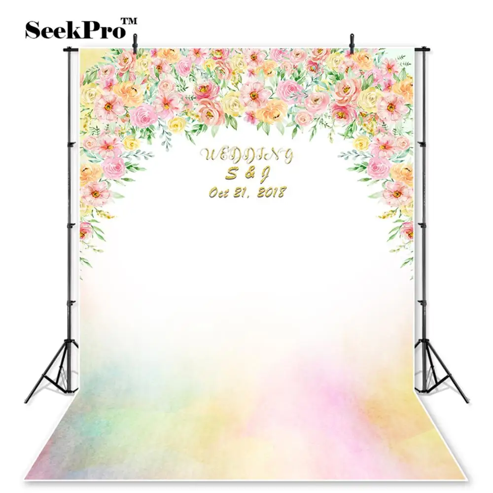 Seekpro Floral Arch Customized Wedding Photo Backgrounds Wedding