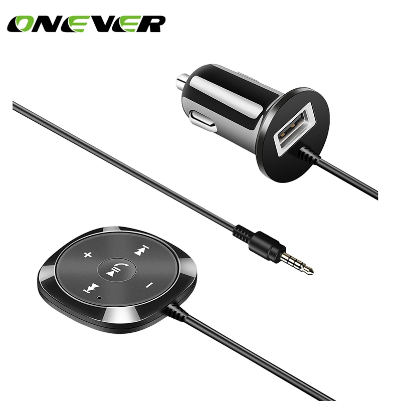

Handsfree Bluetooth Car Kit MP3 Player 3.5mm AUX Audio A2DP Music Receiver Adapter Support IOS Siri with Magnetic Base